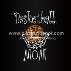 Basketball Mom Rhinestone Iron On Transfers